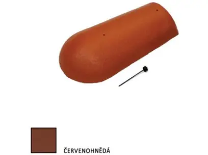 Bramac koncový hřebenáč s vrutem EU Protector červenohnědá
