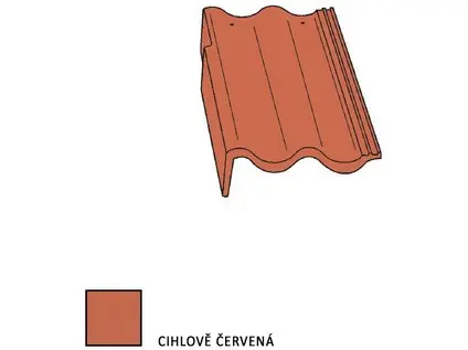 Bramac MAX krajní taška levá P5 červená