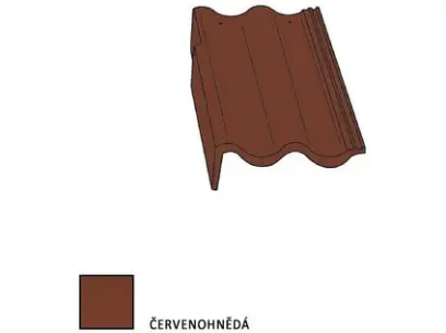Bramac MAX krajní taška levá P5 červenohnědá