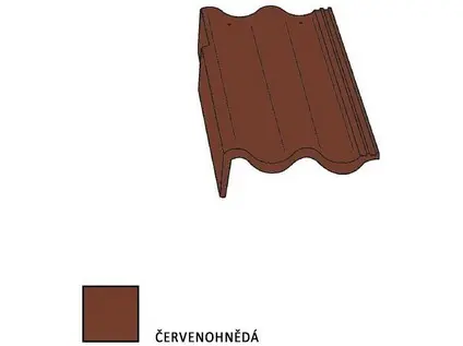 Bramac MAX krajní taška levá P5 červenohnědá