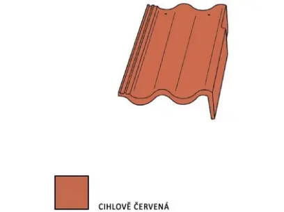 Bramac MAX krajní taška levá P5 čevená