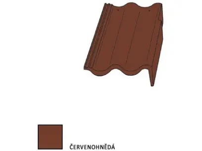 Bramac MAX krajní taška pravá P5 červenohnědá