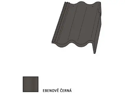 Bramac MAX krajní taška pravá P5 ebenově černá