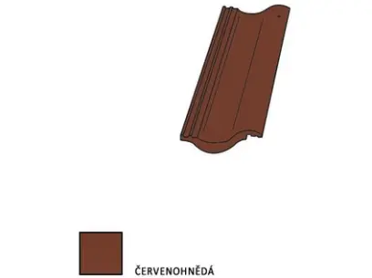 Bramac MAX půlená 1/2 P5 červenohnědá