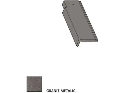 Bramac Tegalit STAR krajní taška levá 1/2 granit metalic