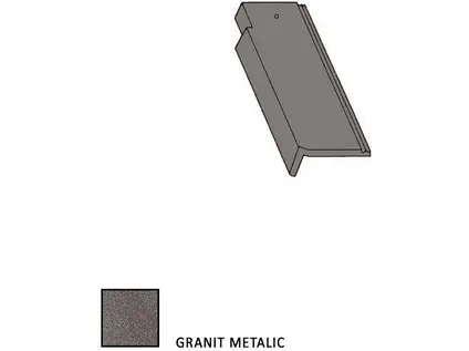 Bramac Tegalit STAR krajní taška levá 1/2 granit metalic