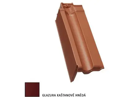 Tondach Falcovka 11/Srdcovka 11 levá kaštanová glazura