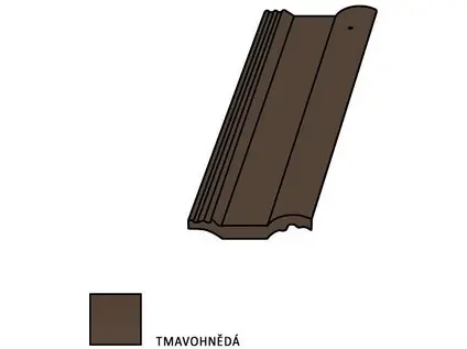 Bramac classic půlená taška tmavě hnědá