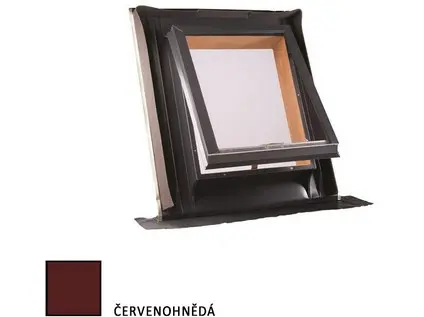 Střešní vikýř UNI profilovaná krytina 600x600mm červenohnědá