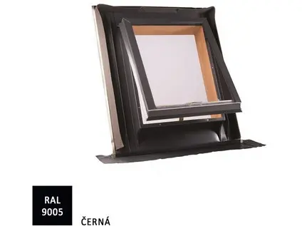 Střešní vikýř UNI profilovaná krytina 600x600mm RAL 9005 černá