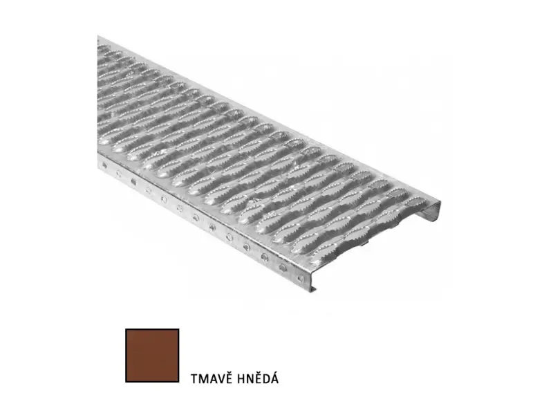 Stoupací plošina rošt 600x250 tmavě hnědá