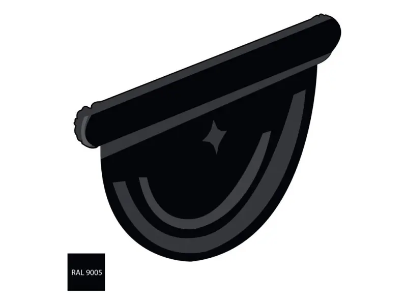 Čelo žlabu 330 mm pozink RAL 9005 černá barva