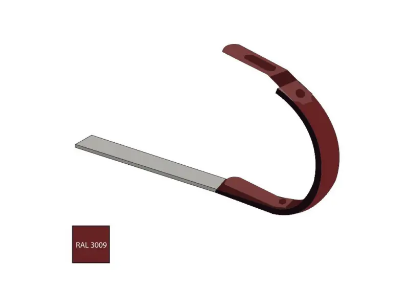 Žlabový hák 250 délka 430 mm pozink, RAL 3009 červenohnědá