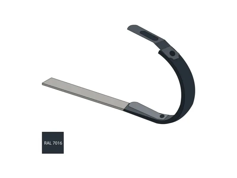Žlabový hák 250 délka 430 mm pozink, RAL 7016 antracit