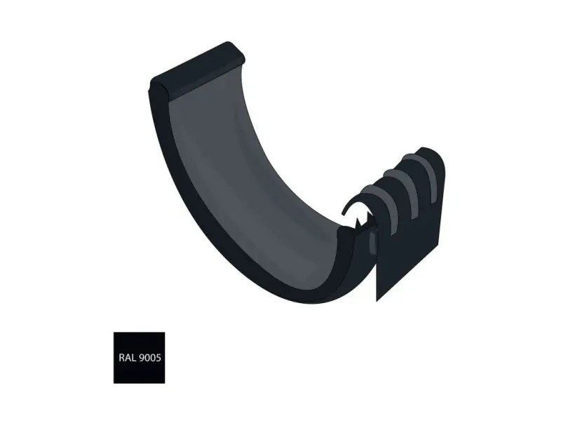 Spojka žlabu 330 mm pozink RAL 9005 černá barva