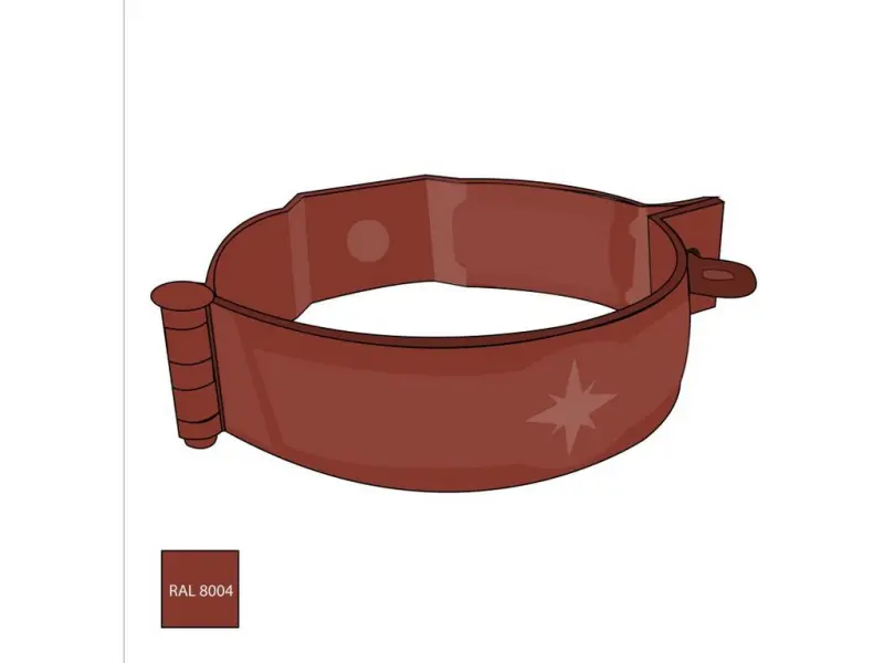 Pozinkovaná objímka 100 mm bez hrotu M10 8004 cihlově červená barva