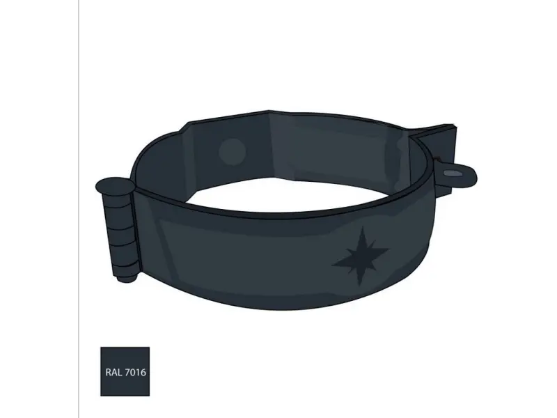 Pozinkovaná objímka 100 mm bez hrotu M10 RAL 7016 antracitová barva