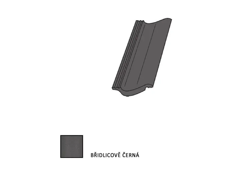 Bramac Moravská plus 1/2 břidlicově černá