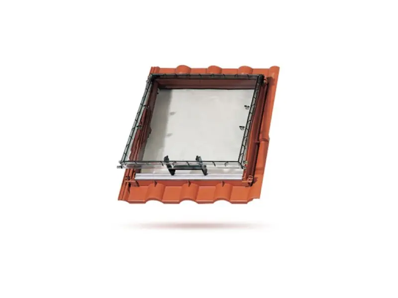 Bramac Luminex CL okno profilované 70,5x76,5 (48x51) červená RAL 8004