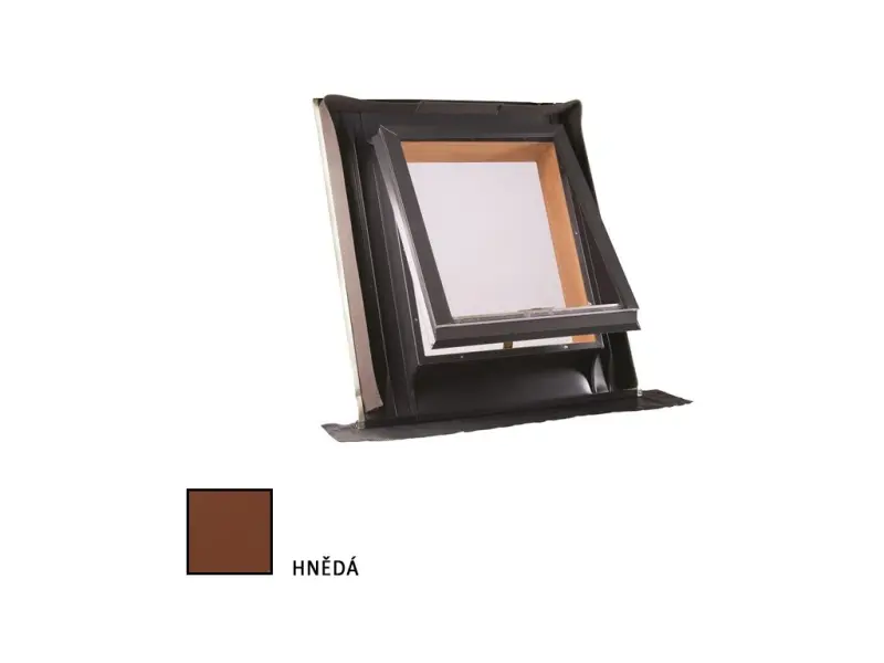 Střešní vikýř UNI profilovaná krytina 600x600mm hnědá