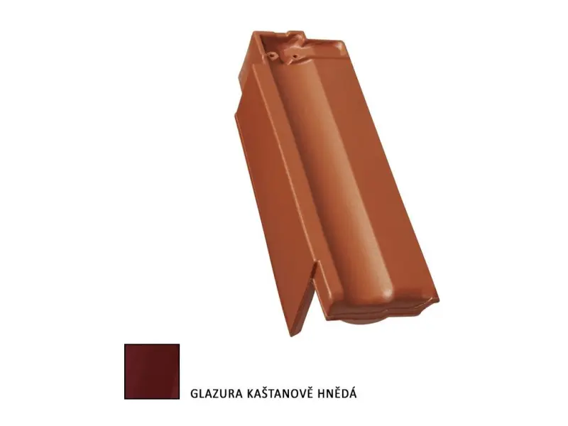 Tondach Stodo 12 posuvná levá nová kaštanová glazura