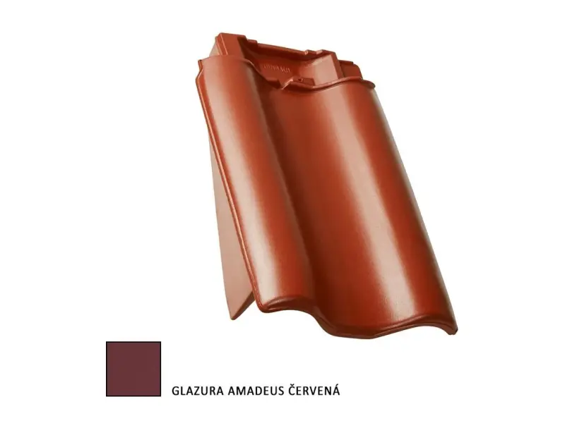 Tondach Samba krajní levá glazura Amadeus červená