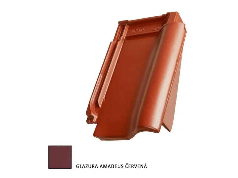Tondach Samba krajní pravá glazura Amadeus červená