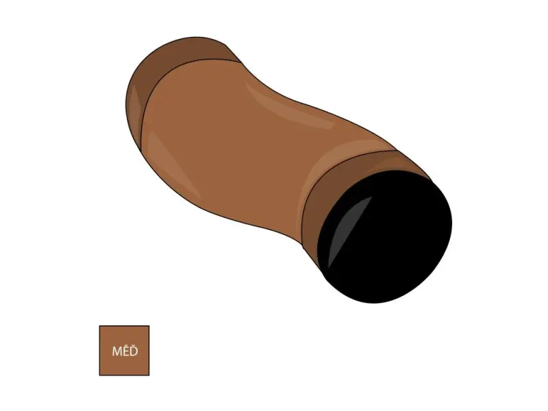 Měděné lisované odskokové koleno 100 mm