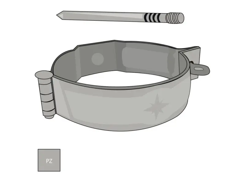 Pozinkovaná objímka 100 mm s hrotem 200 mm