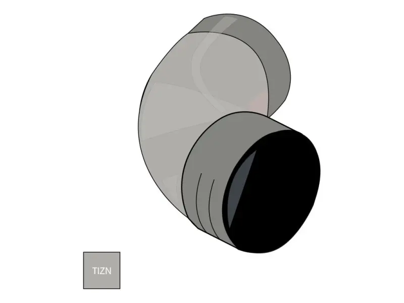 Koleno 100 mm/72° titanzinek