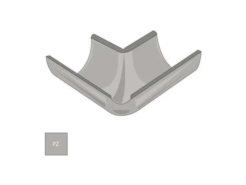 Vnitřní roh žlabu 330 mm pozink