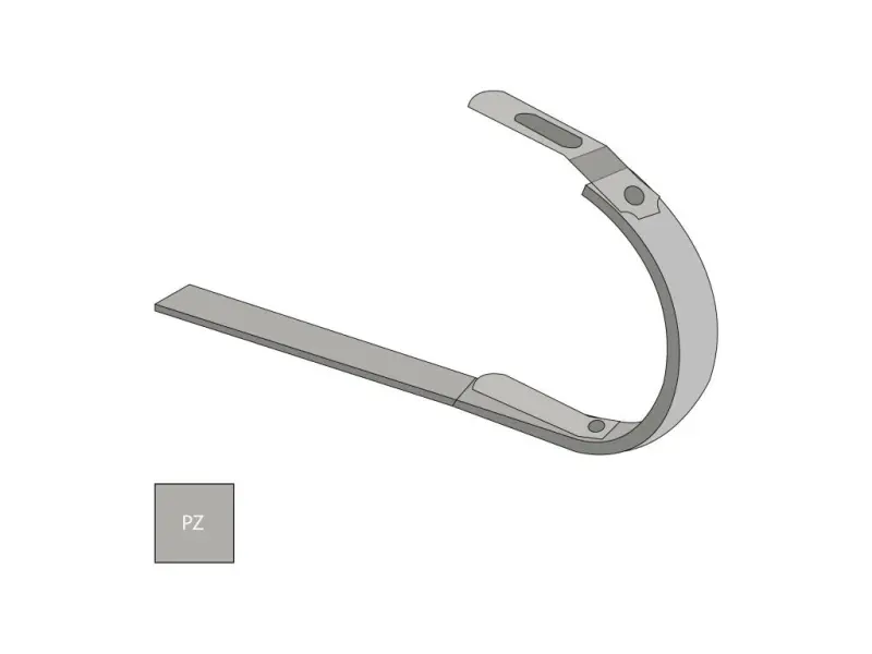 Žlabový hák 330 mm o délce 610 mm, pozink