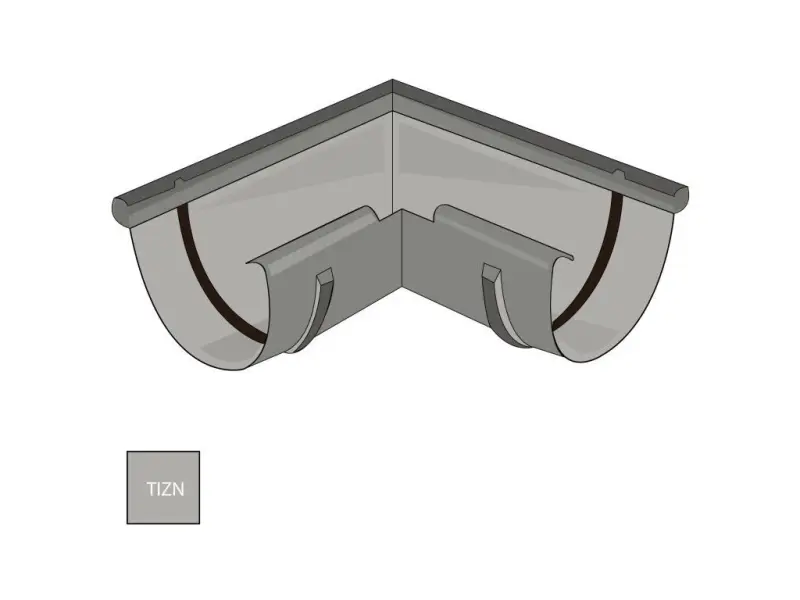 Vnější roh žlabu 250 mm titanzinek