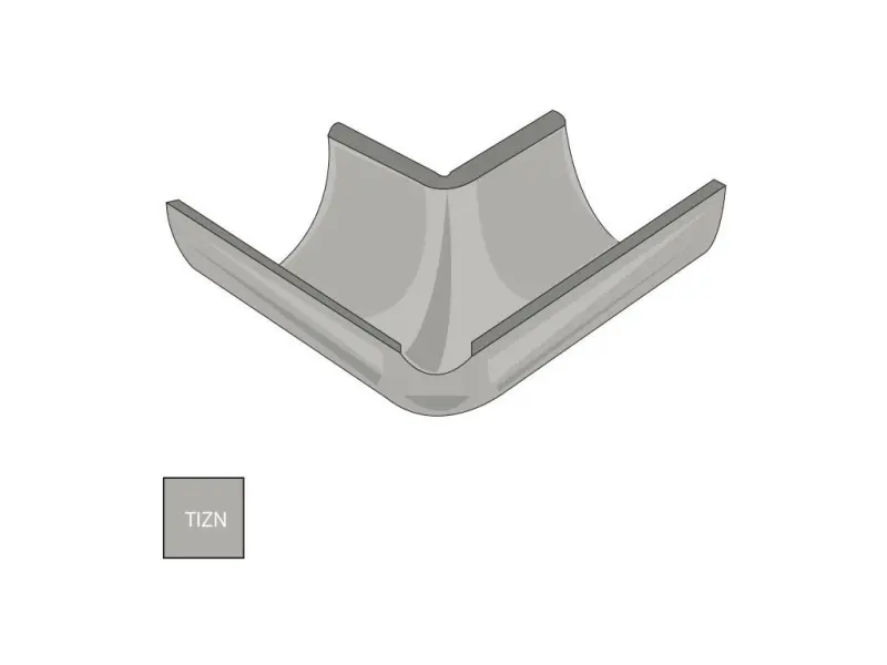 Vnitřní roh žlabu 330 mm titanzinek