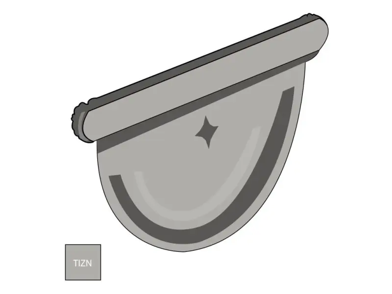 Čelo žlabu 250 mm titanzinek