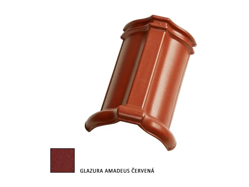 Tondach HR hřebenáč drážkový š.21 glazura Amadeus červená