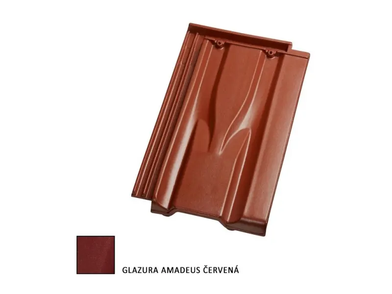 Tondach Hranice 11 posuvná větrací glazura Amadeus červená