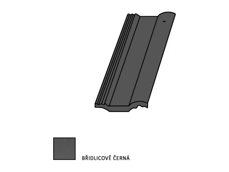 Bramac classic půlená taška černá