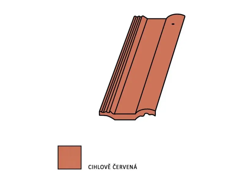 Bramac Classic půlená taška červená