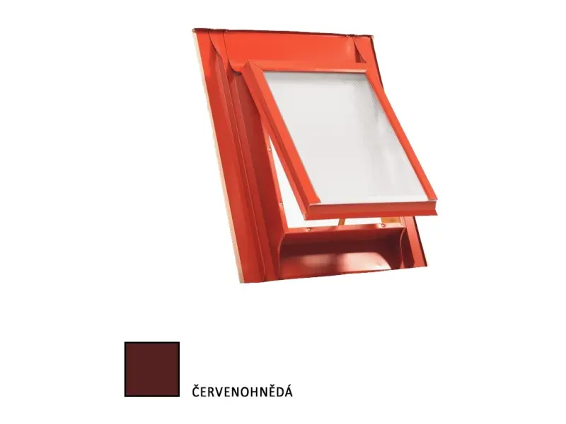 Střešní vikýř Standard 600x600mm červenohnědý