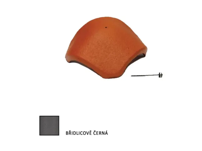 Bramac hřebenáč rozdělovací s hřebem břidlicově černá