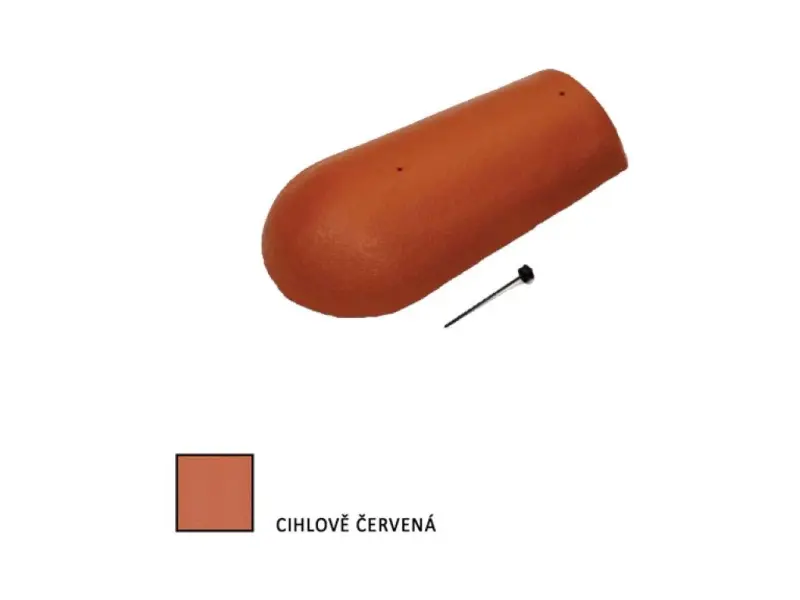 Bramac hřebenáč koncový s hřebem červená