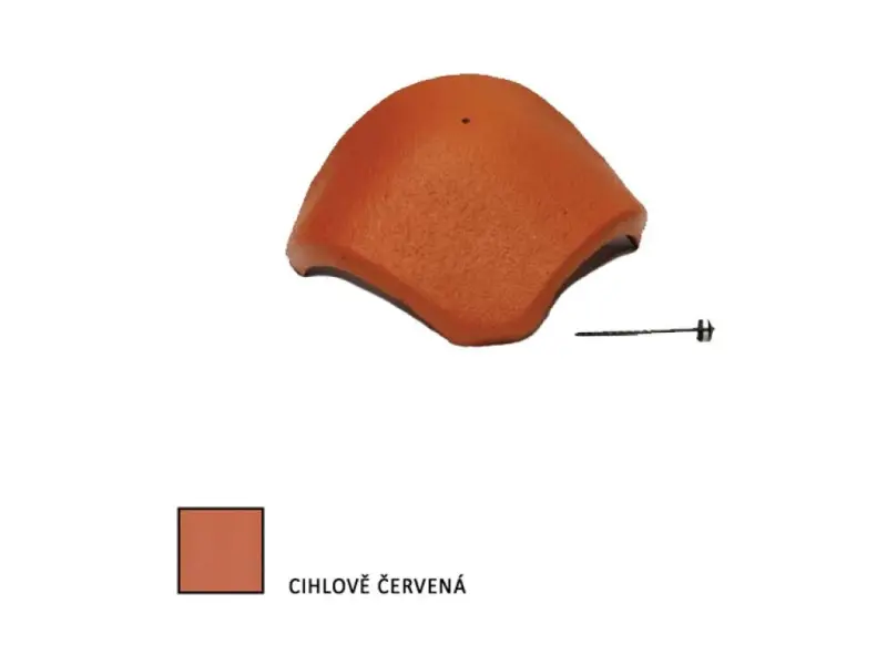 Bramac hřebenáč rozdělovací s hřebem červená