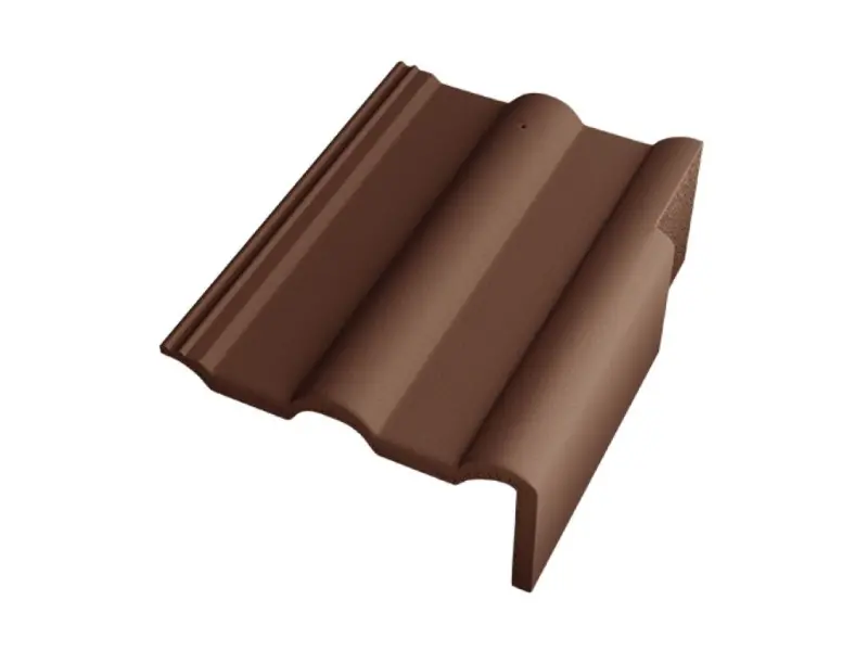 Betonpres Optimal tvarovka okrajová pravá tmavohnědá