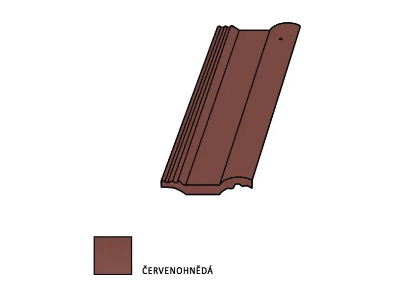 Bramac classic půlená taška červenohnědá