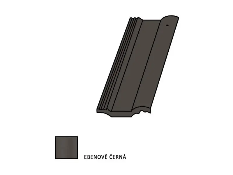 Bramac Classic STAR půlená taška ebenově černá