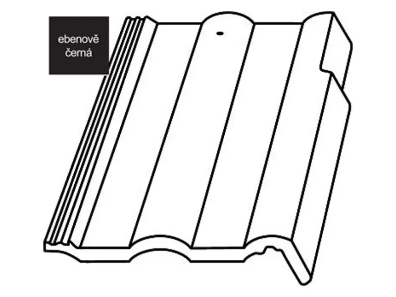 Bramac CLASSIC STAR krajní taška pravá ebenově černá