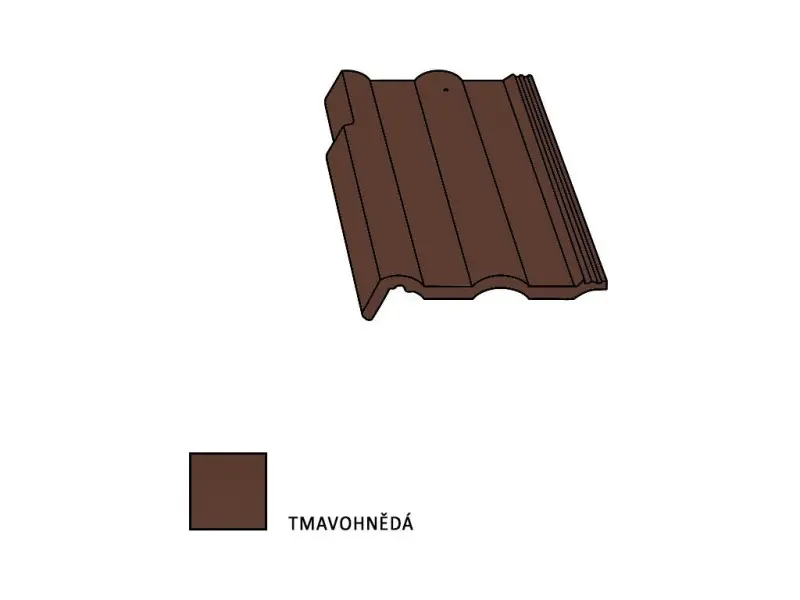 Bramac Classic Protector Plus krajní taška levá tmavohnědá