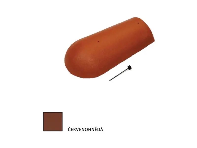 Bramac koncový hřebenáč s vrutem EU Protector červenohnědá