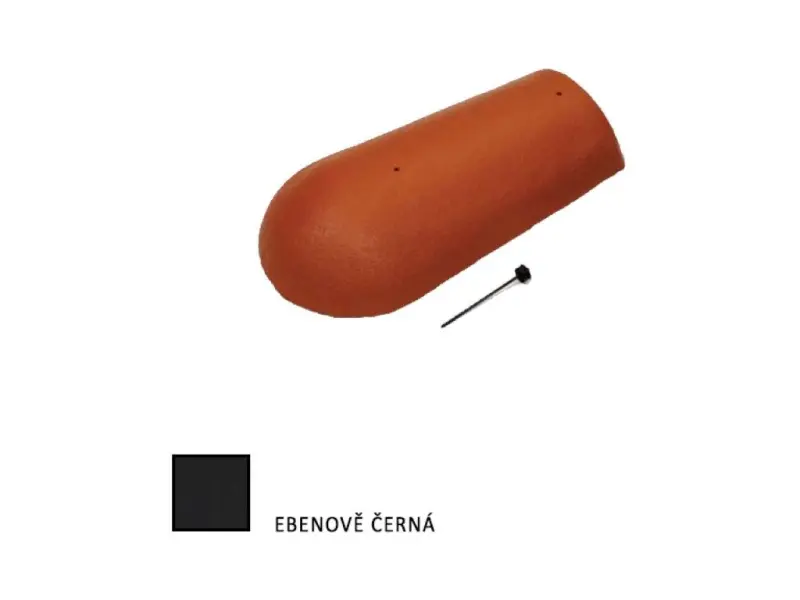 Bramac koncový hřebenáč s vrutem EU Protector ebenově černá